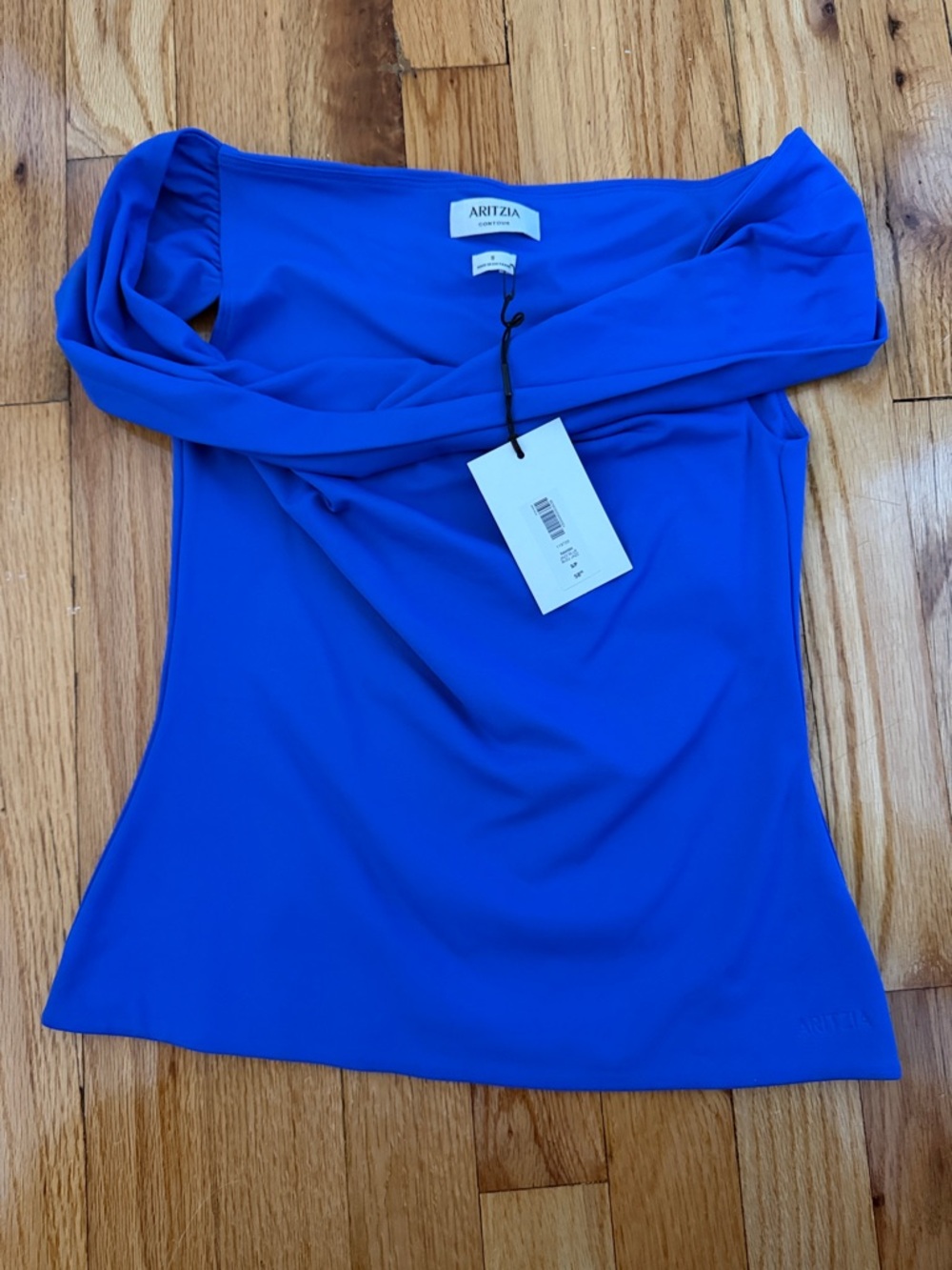 Aritzia Off-the-Shoulder Camisole in Vivid Blue